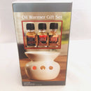 Essential Oil Warmer Fragrance Gift Set-Warmer and 3 Scented Oils-Fast Shipping!