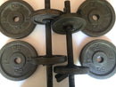 Vintage Barbells 2 Bars, 4 Clamps, 4x 8.8lbs ,4x 4.4lbs (52.8lbs) Weight Plates