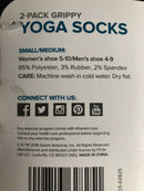 2-Pack Evolve by GAIAM Yoga Socks Grippy Toe Unisex Women 5-10/Men 4-9