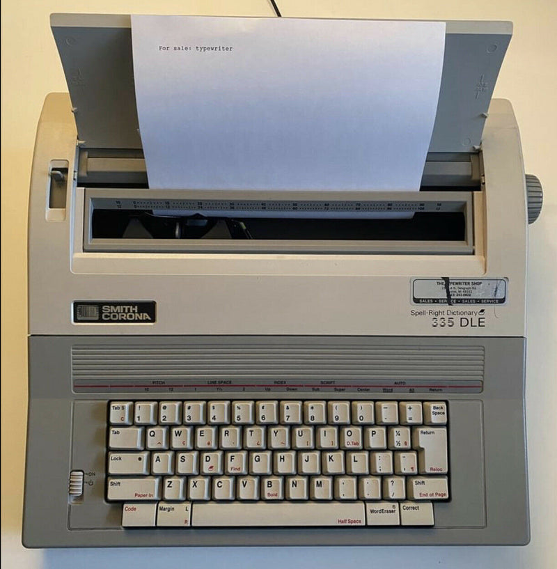 Smith Corona Vintage 335 DLE Portable Electric Typewriter -Tested Works Great!