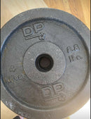 Vintage Barbells 2 Bars, 4 Clamps, 4x 8.8lbs ,4x 4.4lbs (52.8lbs) Weight Plates