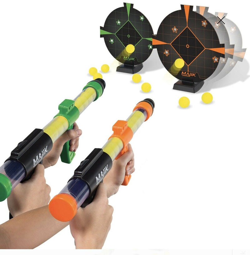 Ball Blaster Shootout -2 Ball Blasters, 24 Soft Foam Rounds Indoor Outdoor Play!