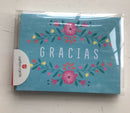 Carlton Cards Thank You Cards With Envelopes Gracias Blue Floral - 10ct