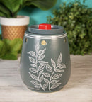 Wax Warmer Full Size Gift Set w/ Scented Wax Melts, Leaf Pattern, NIB