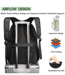 Matein Premium Travel Backpack for International Travel, 17 Inch Laptop, Black