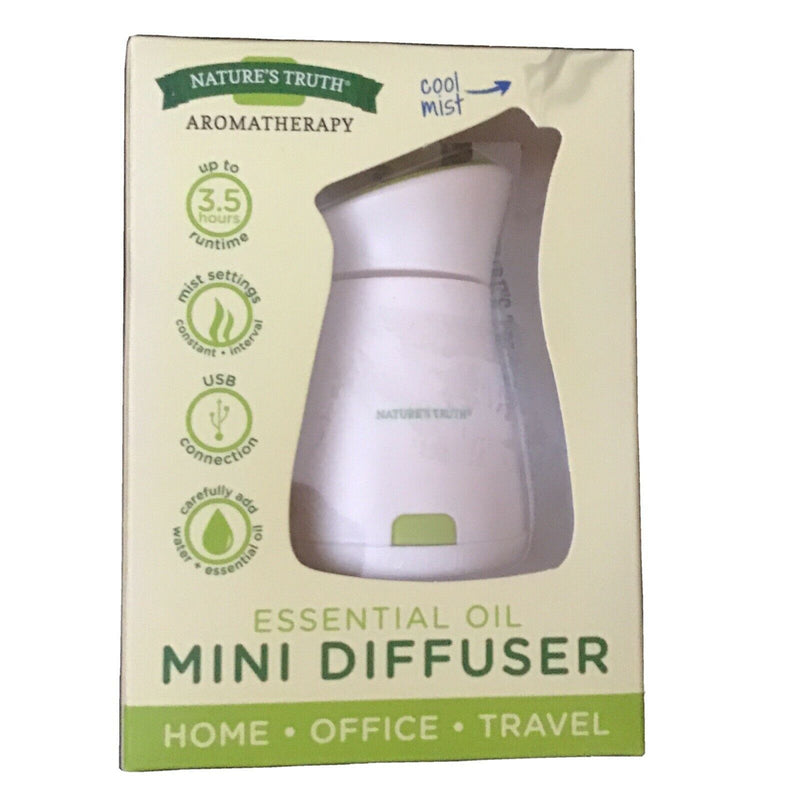 Nature’s Truth Essential Oil Mini Diffuser For Home Travel And Office Usb Charge