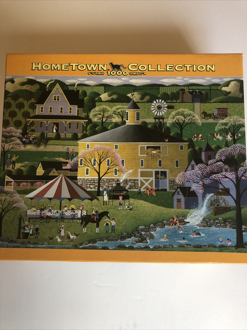 HOMETOWN COLLECTION - THE ROUND BARN - 1000 PIECE PUZZLE - IT IS COMPLETE!