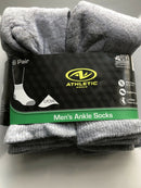 Athletic Works Mens Ankle Socks 6 Pack Size 6 -12