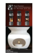 Essential Oil Warmer Fragrance Gift Set-Warmer and 3 Scented Oils-Fast Shipping!