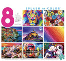 Buffalo Games Splash of Color 8-in-1 Puzzle Multi Pack