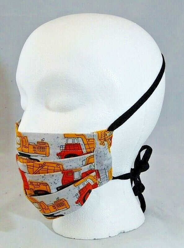 Kids Print Face Mask with Filter Pocket Handmade Washable Made In USA