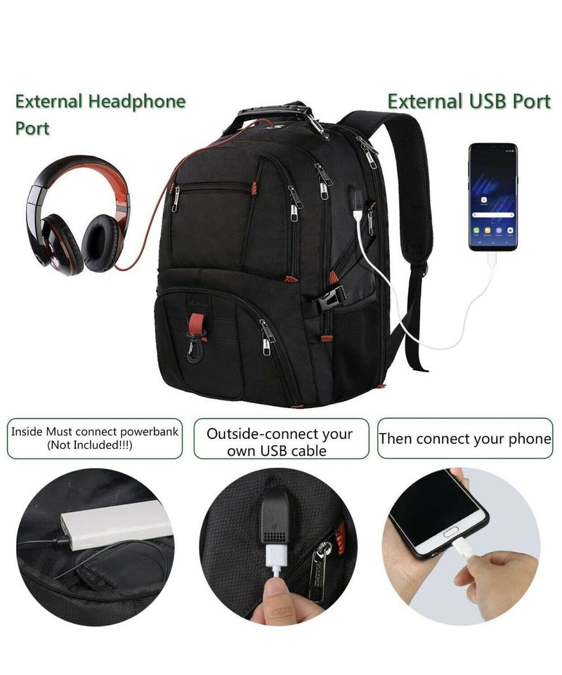 Matein Premium Travel Backpack for International Travel, 17 Inch Lapto
