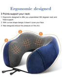 Blusmart Travel Pillow 100% Pure Memory Foam Neck Pillow Breathable Comfortable